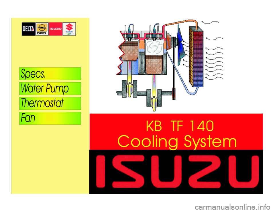 ISUZU DB SERIES 1993 Workshop Manual CoolingSystemKBTF140 ISUZU DB SERIES 1993 Workshop Manual CoolingSystemKBTF140
