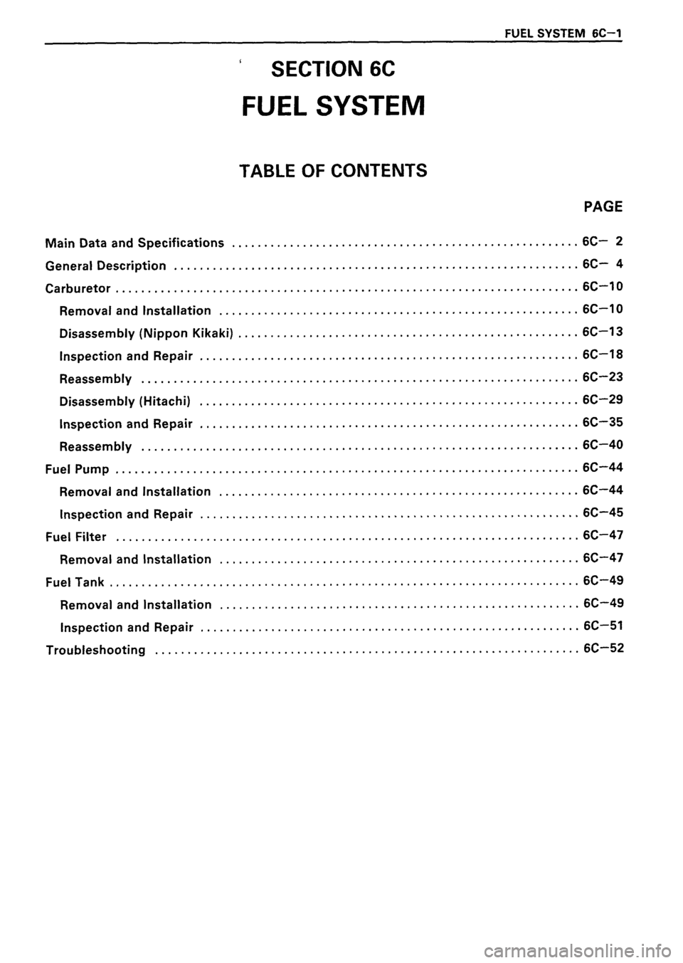 ISUZU DB SERIES 1993  Workshop Manual 