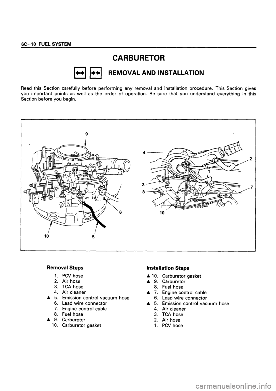 ISUZU DB SERIES 1993  Workshop Manual 
