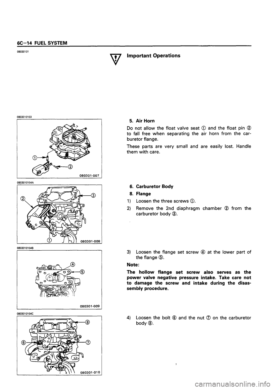 ISUZU DB SERIES 1993  Workshop Manual 