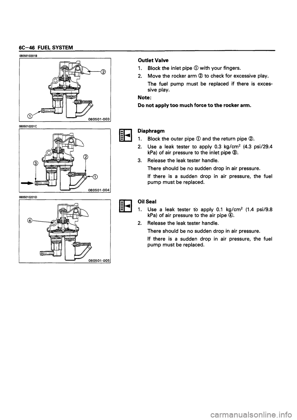 ISUZU TF SERIES 1993  Workshop Manual 