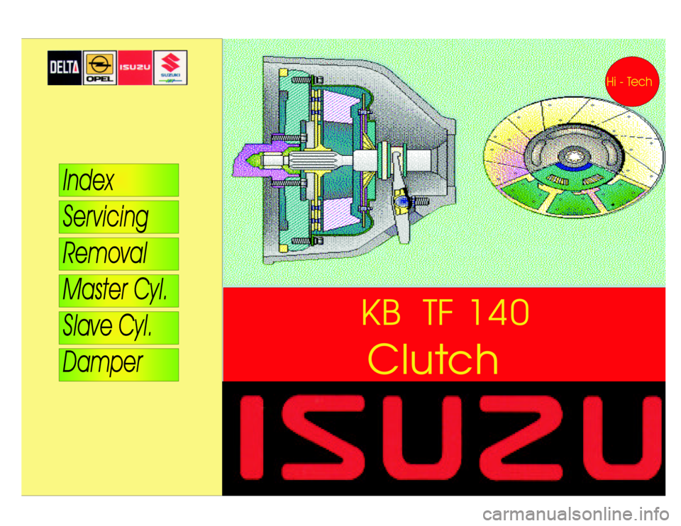 ISUZU TF SERIES 1993  Workshop Manual ClutchKBTF140 