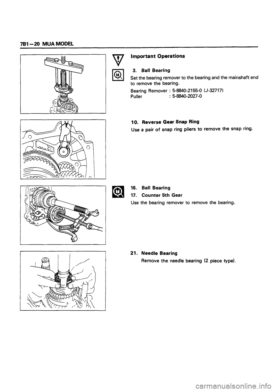 ISUZU TF SERIES 1993  Workshop Manual 