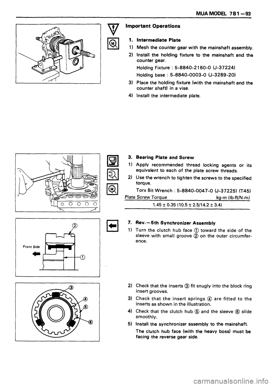ISUZU TF SERIES 1993 Workshop Manual ISUZU TF SERIES 1993 Workshop Manual