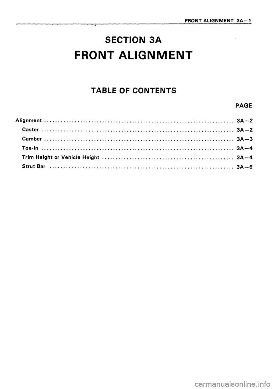 ISUZU TF SERIES 1993  Workshop Manual 