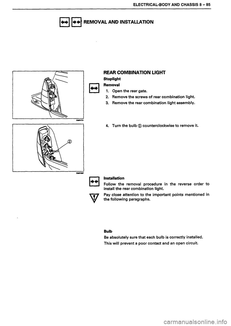 ISUZU TF SERIES 1993  Workshop Manual 