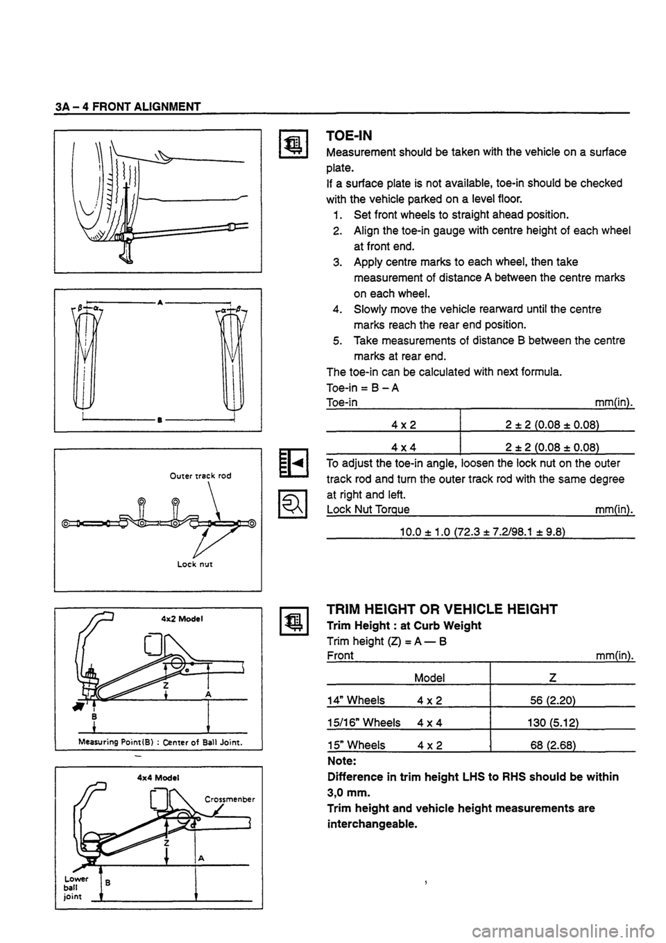ISUZU TF SERIES 1993  Workshop Manual 