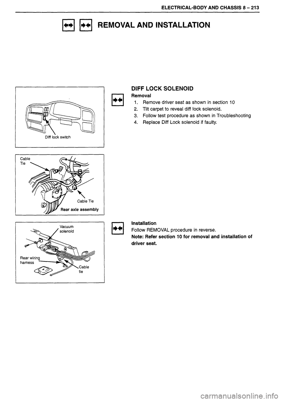 ISUZU TF SERIES 1993  Workshop Manual 