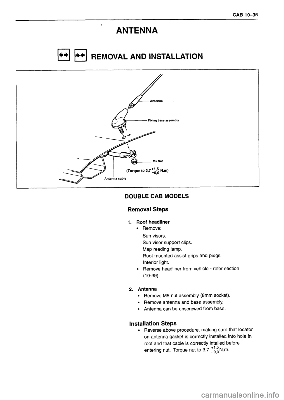 ISUZU TF SERIES 1993 Workshop Manual ISUZU TF SERIES 1993 Workshop Manual