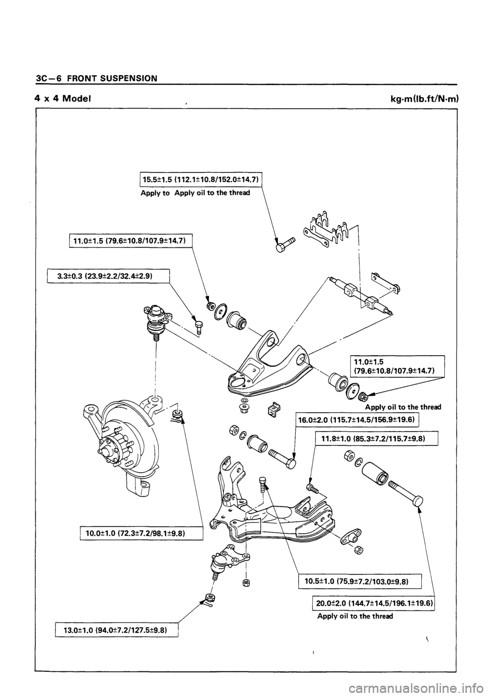 ISUZU TF SERIES 1993  Workshop Manual 
