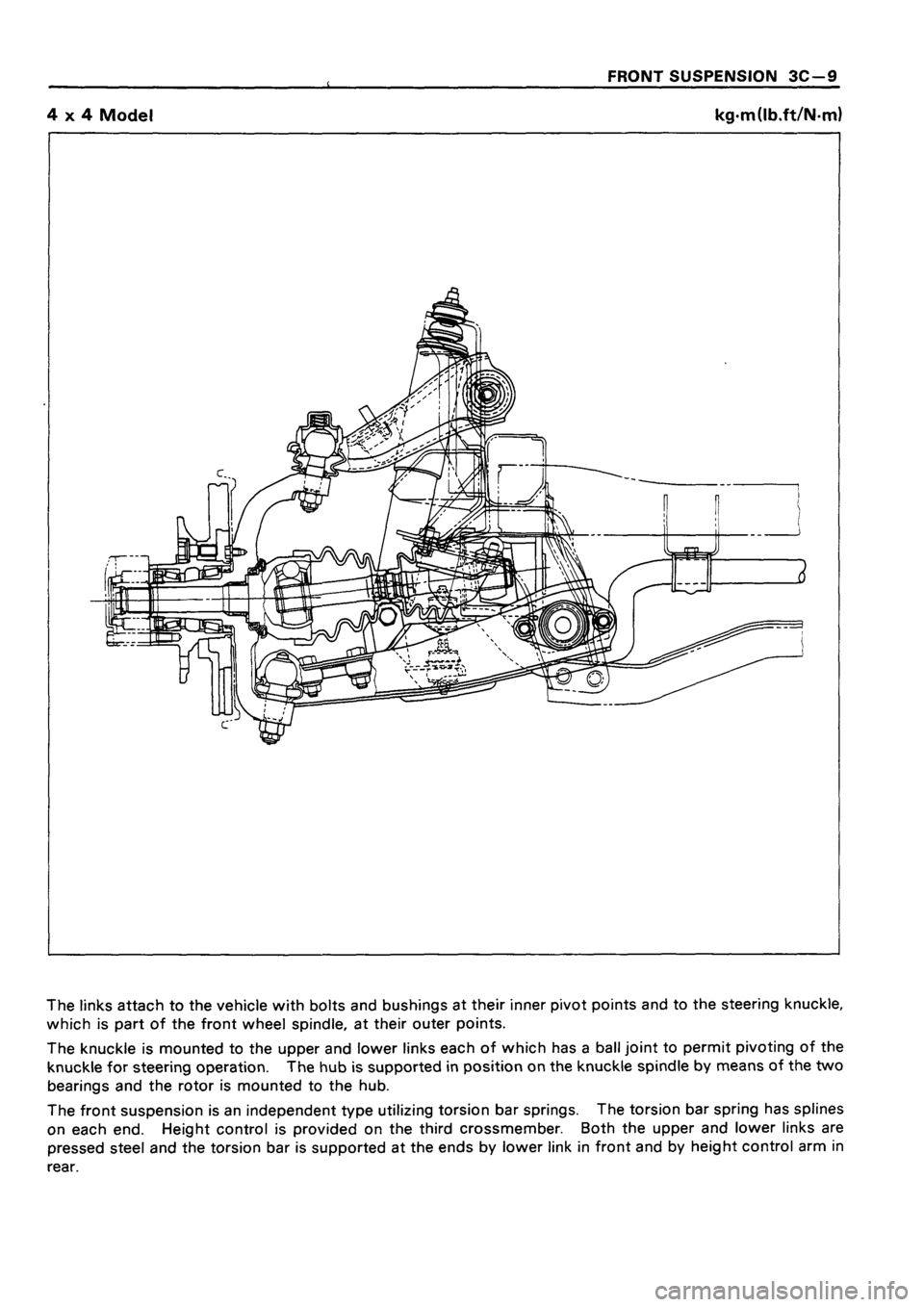 ISUZU TF SERIES 1993  Workshop Manual 