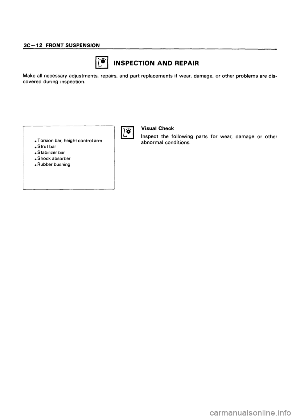 ISUZU TF SERIES 1993  Workshop Manual 