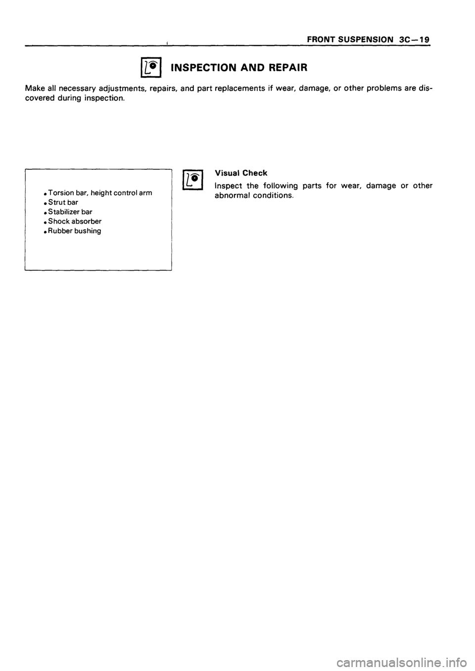 ISUZU TF SERIES 1993  Workshop Manual 