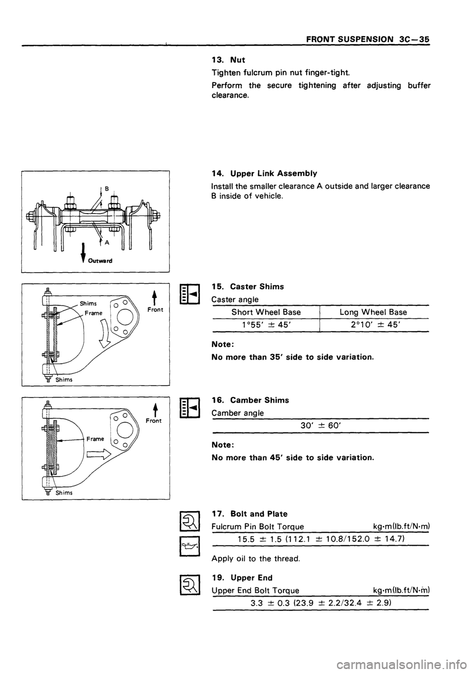 ISUZU TF SERIES 1993  Workshop Manual 