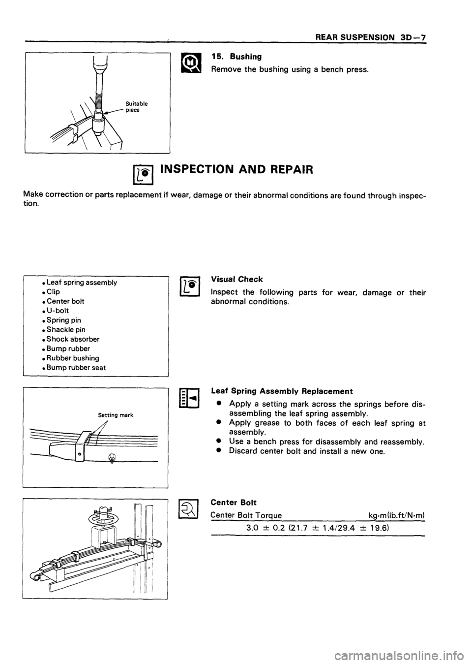 ISUZU TF SERIES 1993  Workshop Manual 
