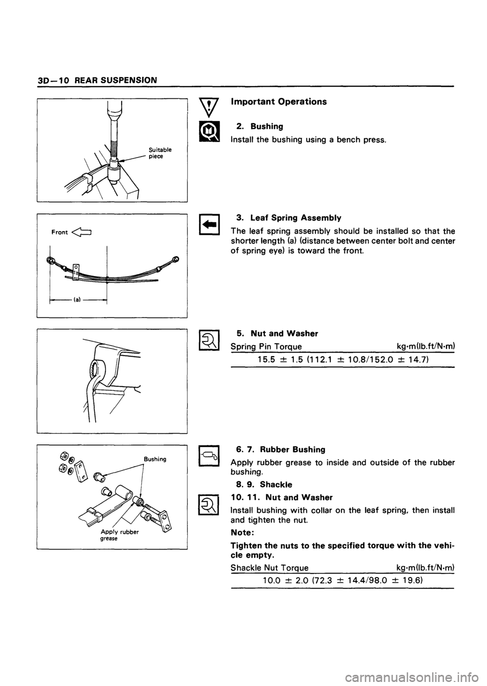 ISUZU TF SERIES 1993  Workshop Manual 