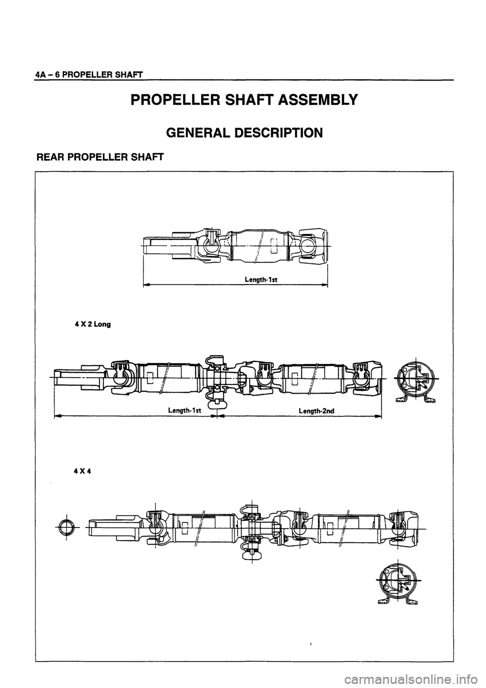ISUZU TF SERIES 1993  Workshop Manual 