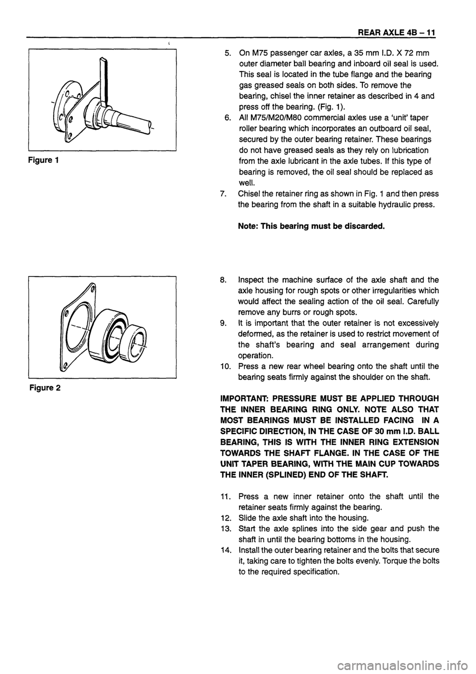 ISUZU TF SERIES 1993  Workshop Manual 
