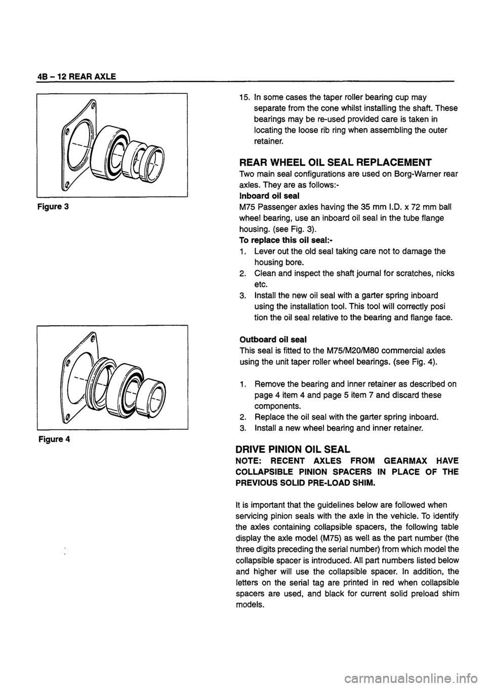 ISUZU TF SERIES 1993  Workshop Manual 