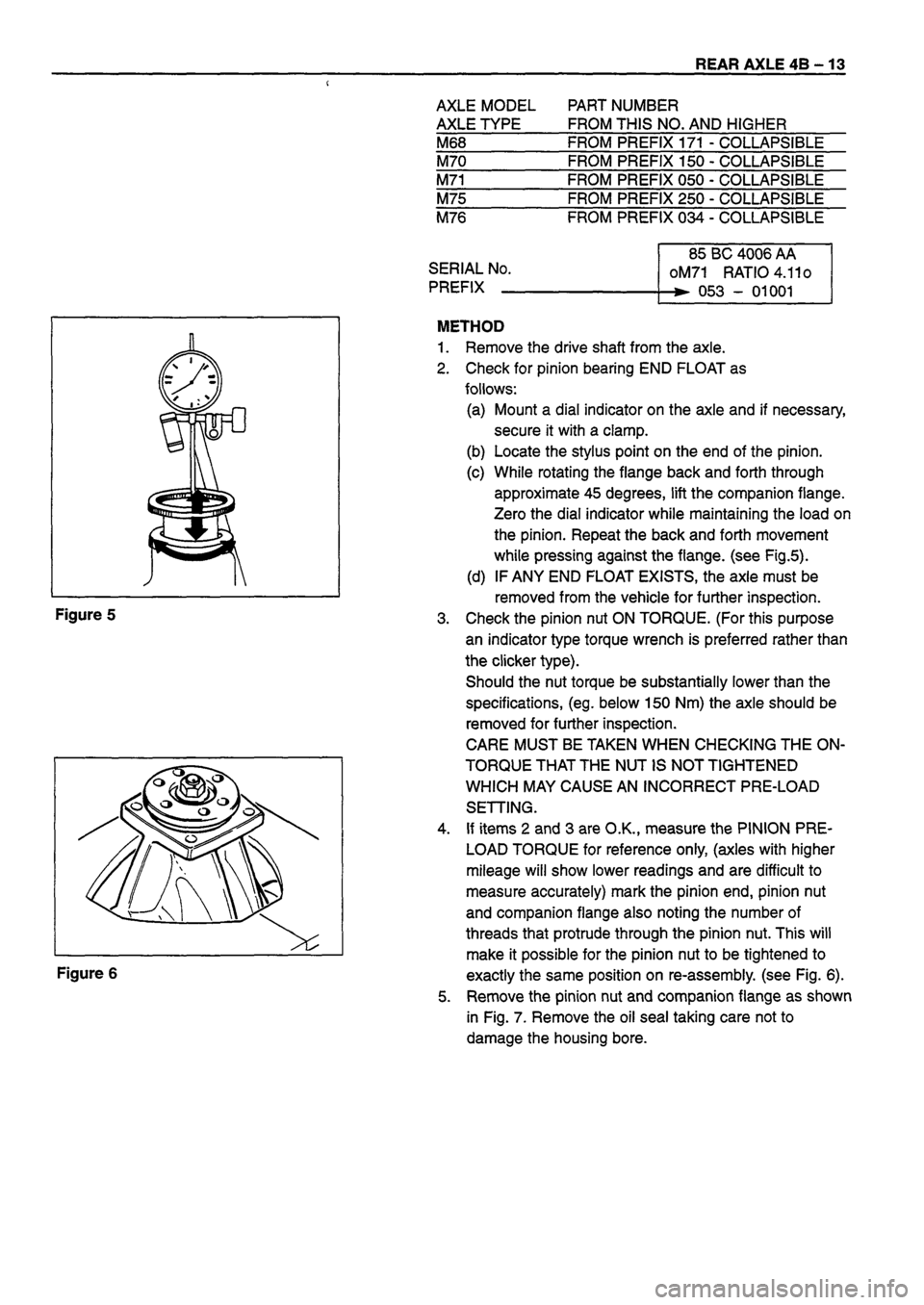 ISUZU TF SERIES 1993  Workshop Manual 