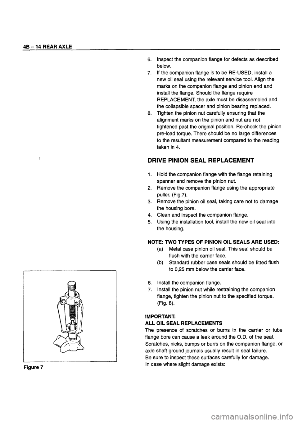 ISUZU TF SERIES 1993  Workshop Manual 