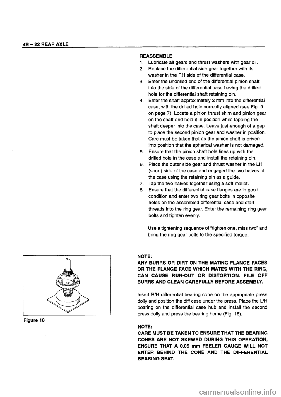 ISUZU TF SERIES 1993  Workshop Manual 