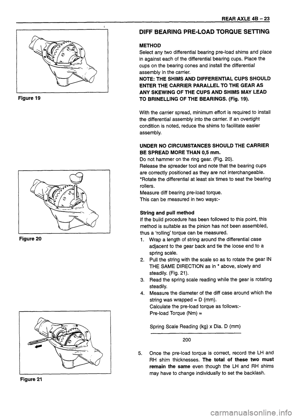 ISUZU TF SERIES 1993  Workshop Manual 