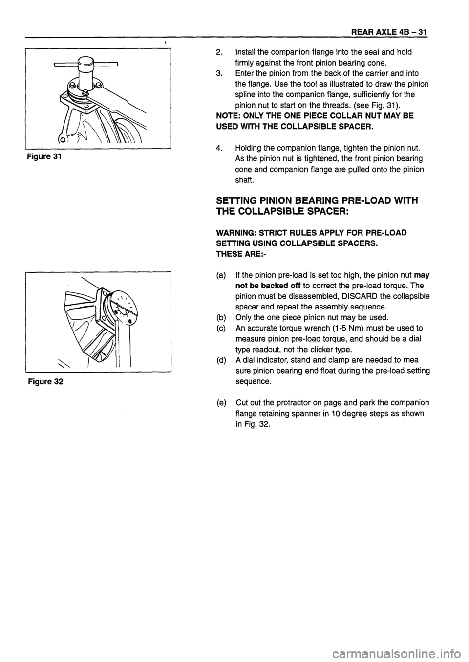 ISUZU TF SERIES 1993  Workshop Manual 