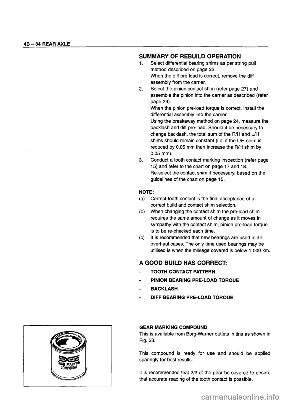 ISUZU TF SERIES 1993  Workshop Manual 