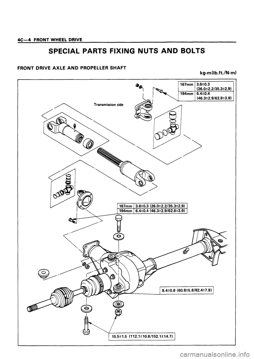 ISUZU TF SERIES 1993  Workshop Manual 