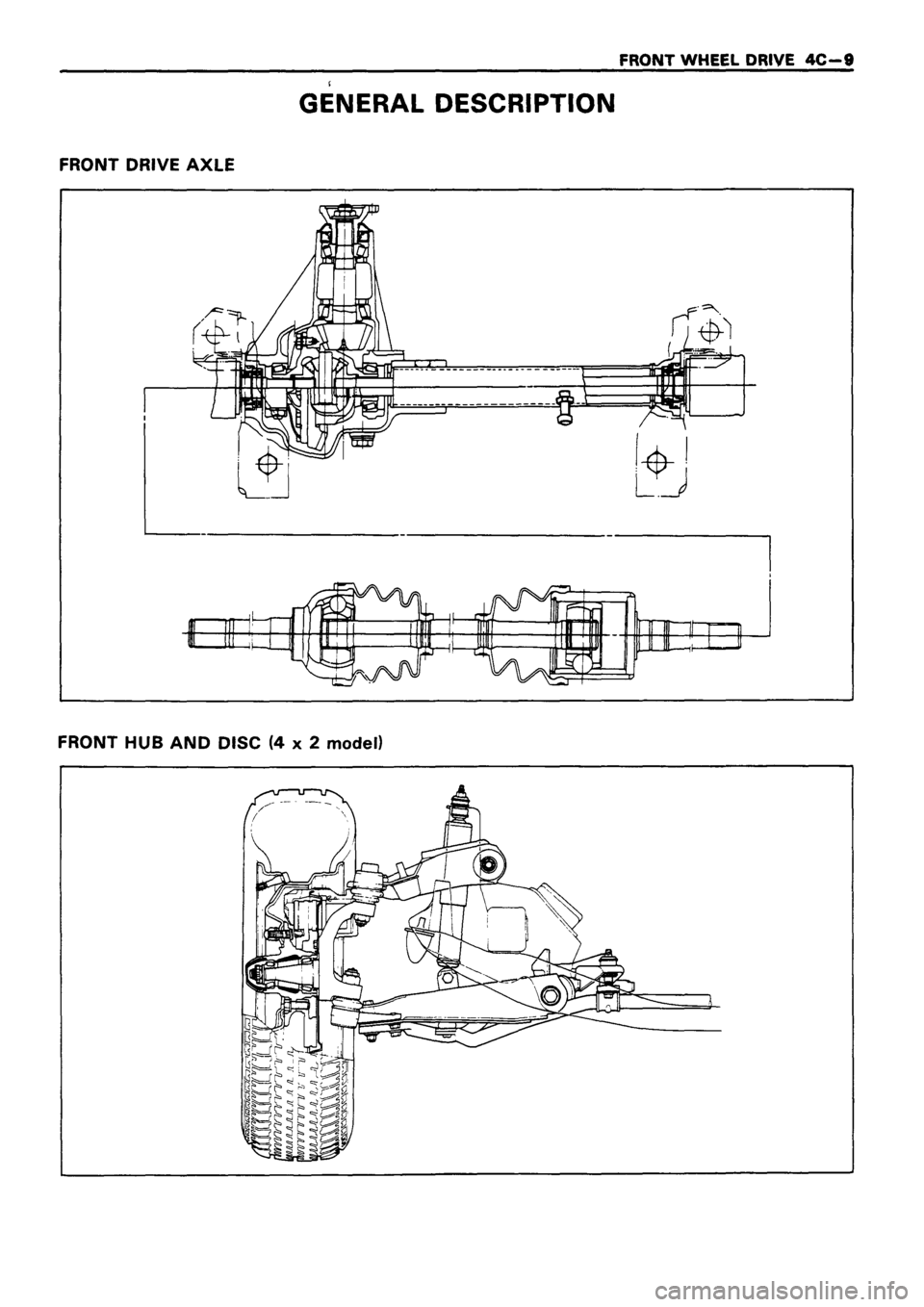ISUZU TF SERIES 1993  Workshop Manual 