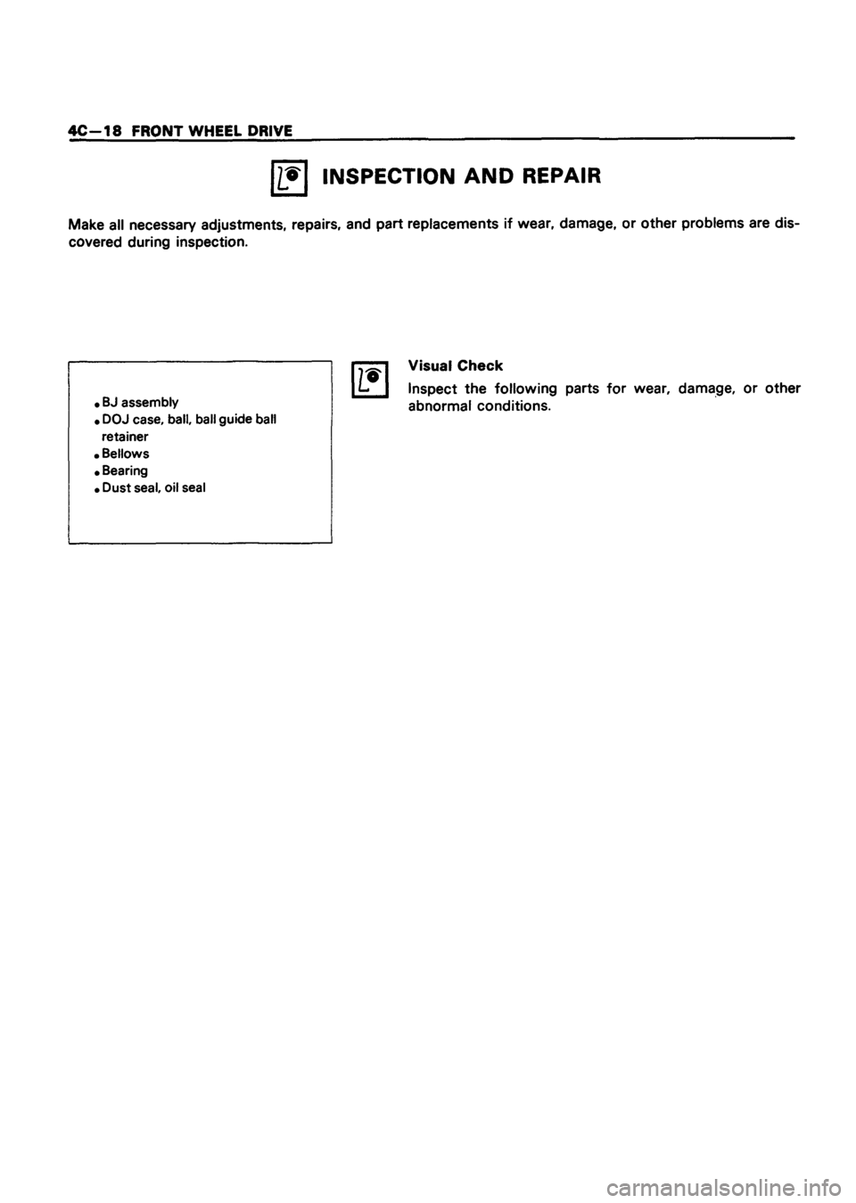 ISUZU TF SERIES 1993 Workshop Manual ISUZU TF SERIES 1993 Workshop Manual