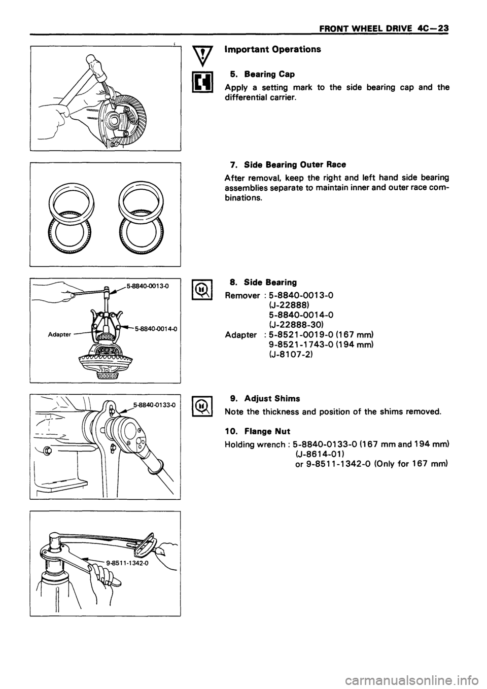 ISUZU TF SERIES 1993 Workshop Manual ISUZU TF SERIES 1993 Workshop Manual