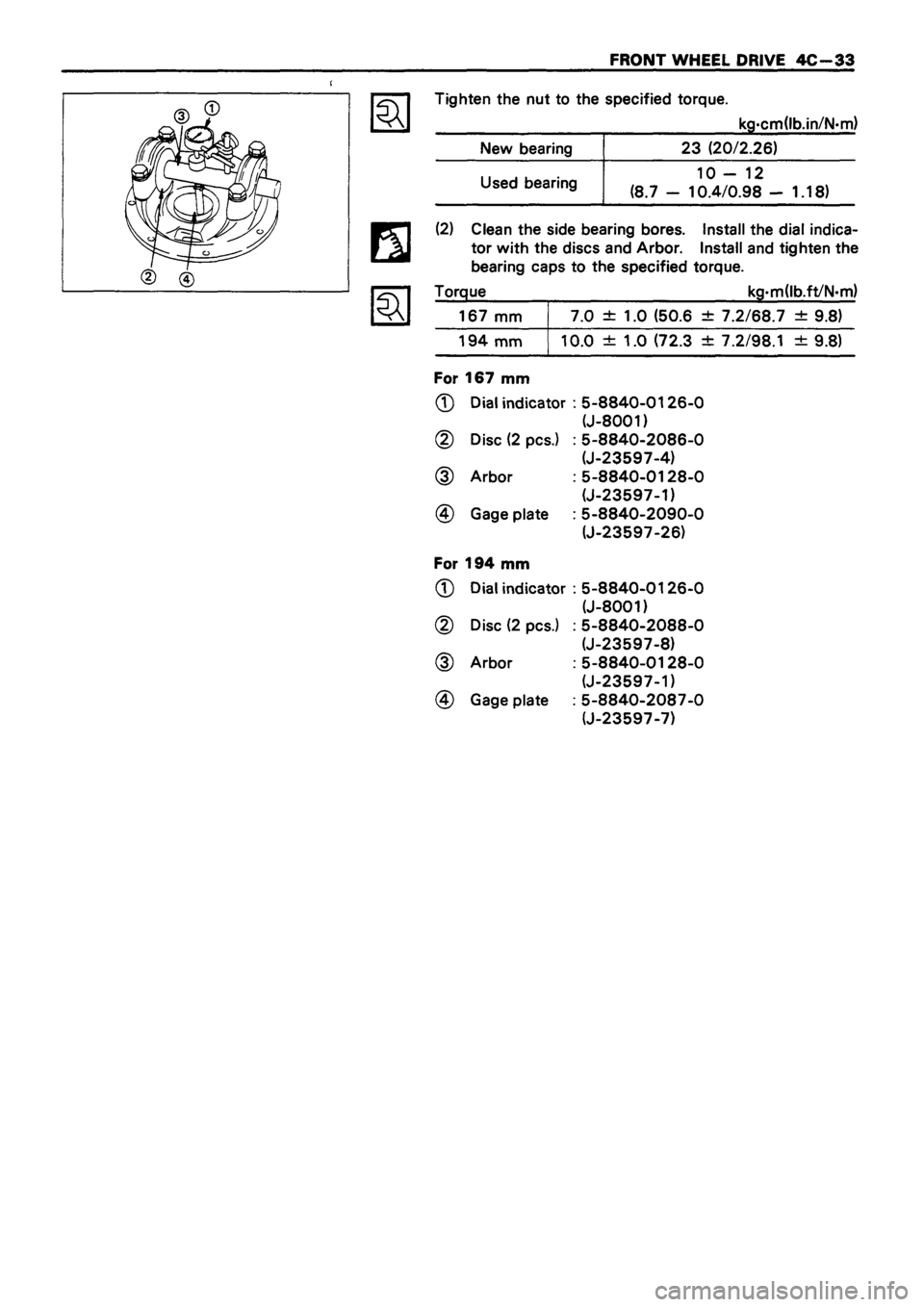 ISUZU TF SERIES 1993 Workshop Manual ISUZU TF SERIES 1993 Workshop Manual
