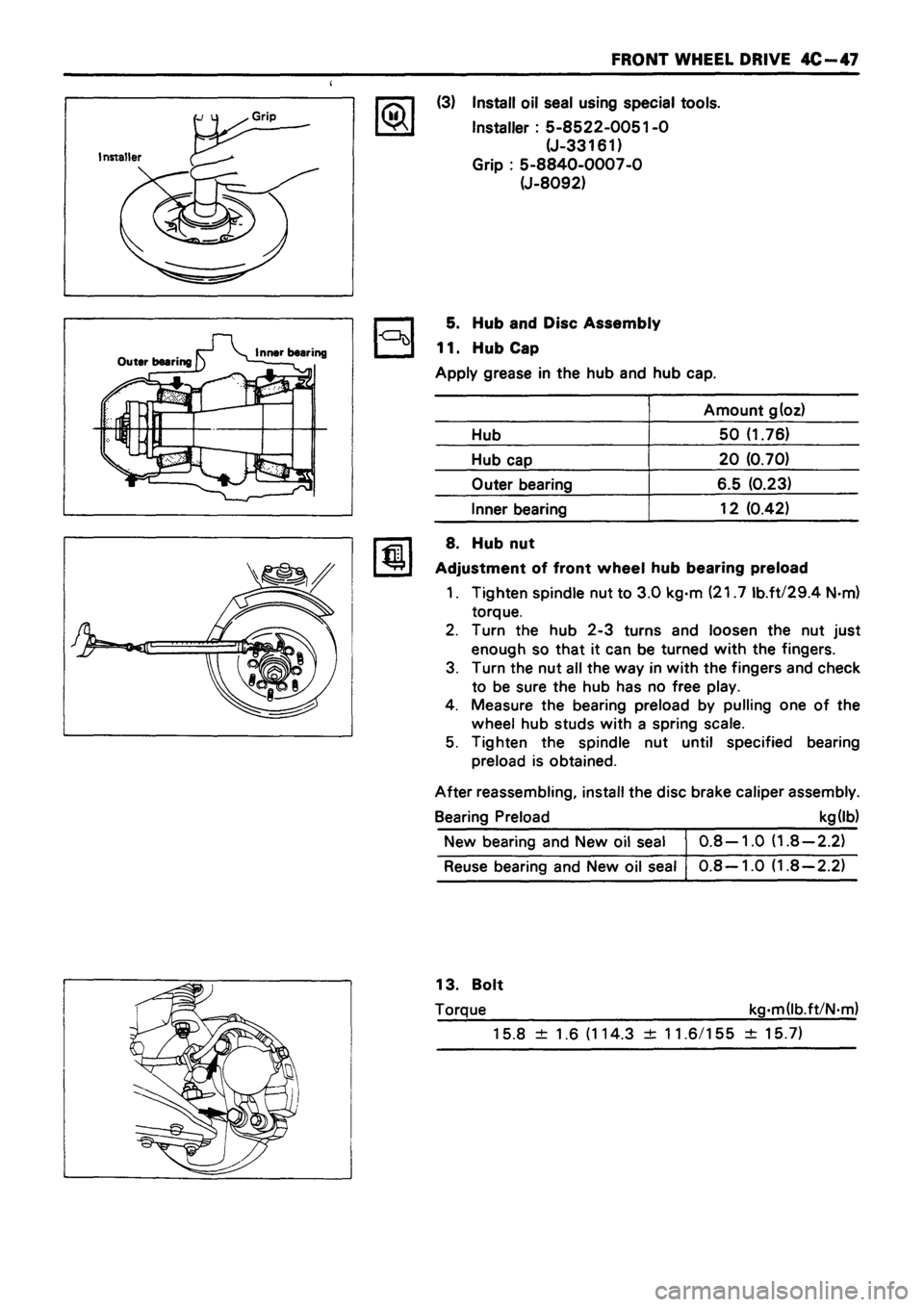 ISUZU TF SERIES 1993 Workshop Manual ISUZU TF SERIES 1993 Workshop Manual