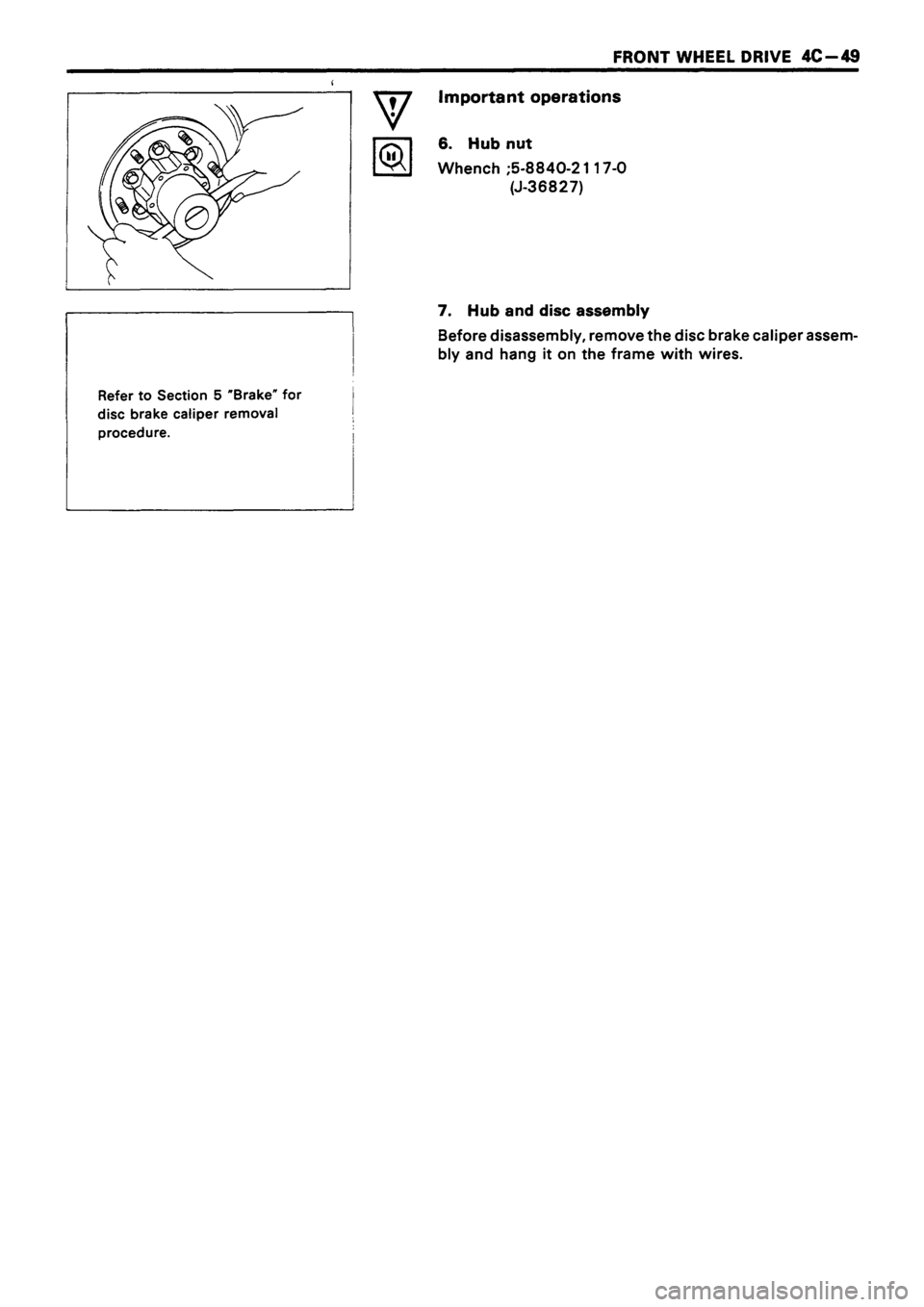 ISUZU TF SERIES 1993 Workshop Manual ISUZU TF SERIES 1993 Workshop Manual