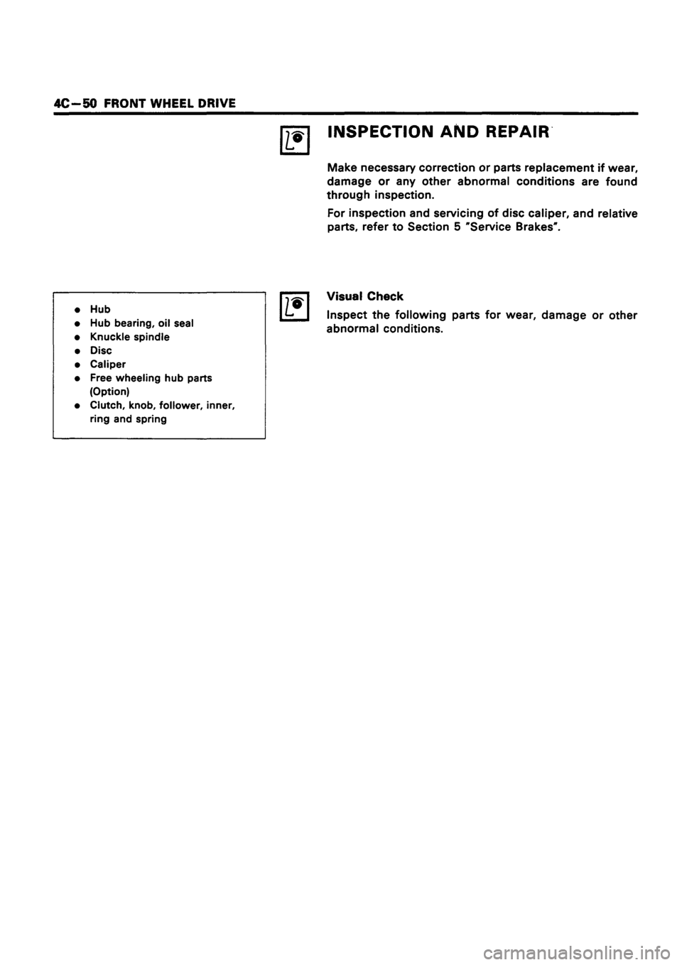ISUZU TF SERIES 1993 Workshop Manual ISUZU TF SERIES 1993 Workshop Manual