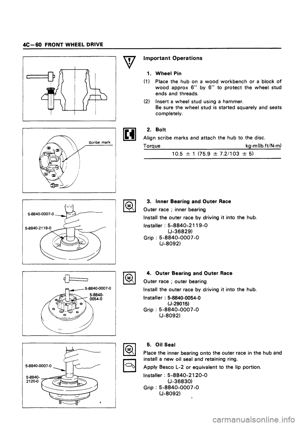 ISUZU TF SERIES 1993  Workshop Manual 