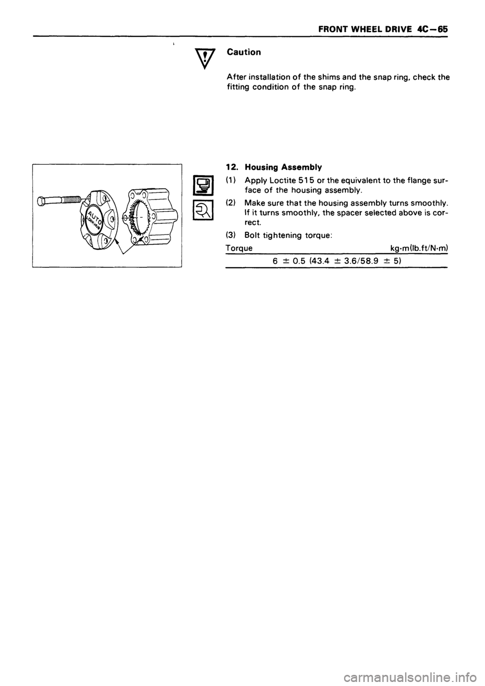 ISUZU TF SERIES 1993  Workshop Manual 