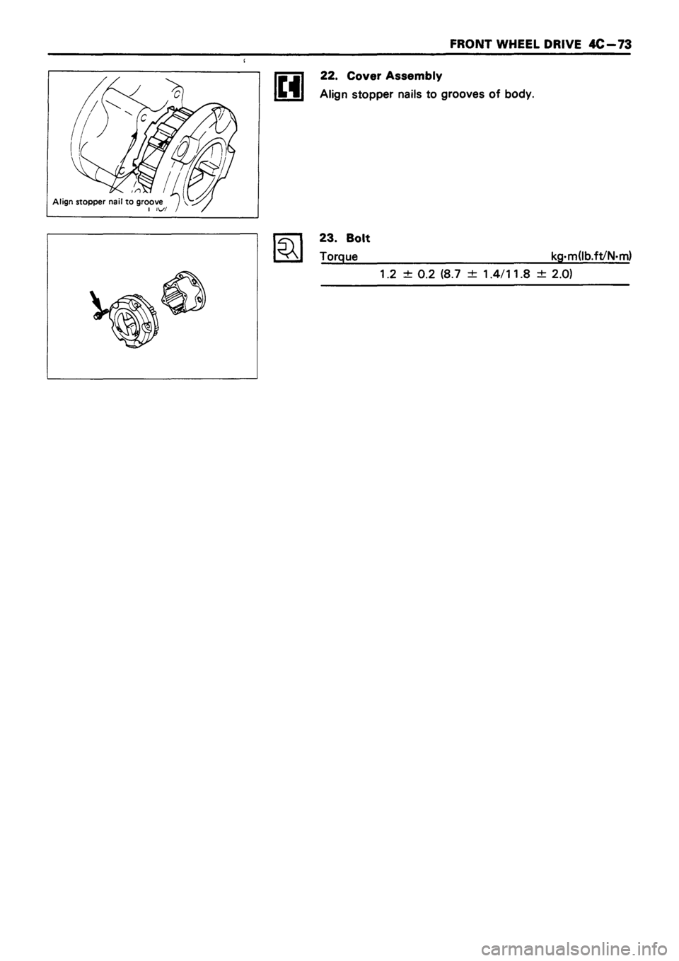ISUZU TF SERIES 1993  Workshop Manual 