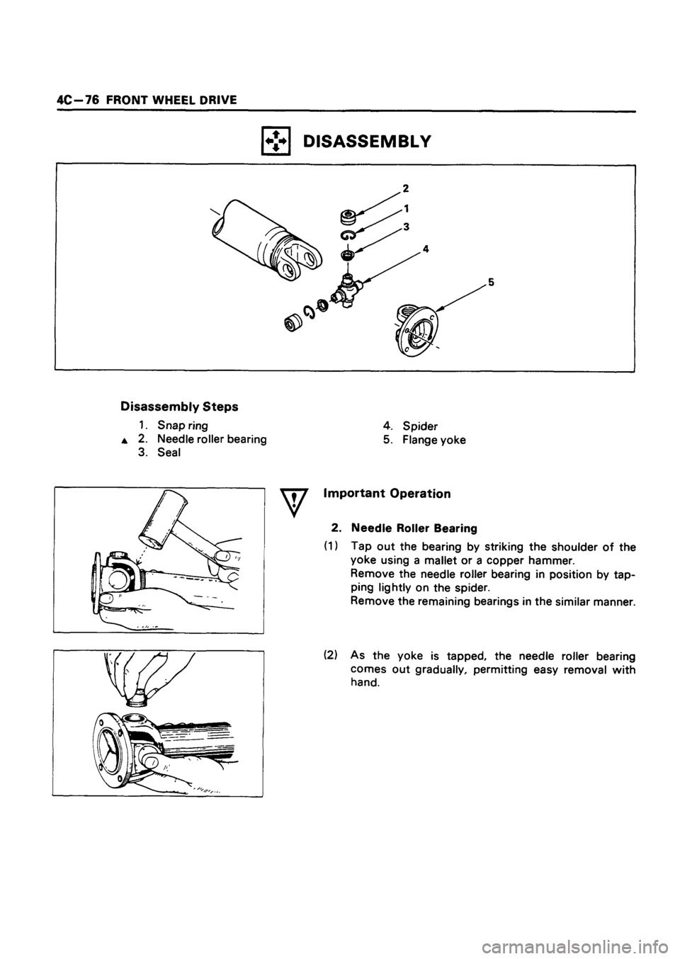 ISUZU TF SERIES 1993  Workshop Manual 