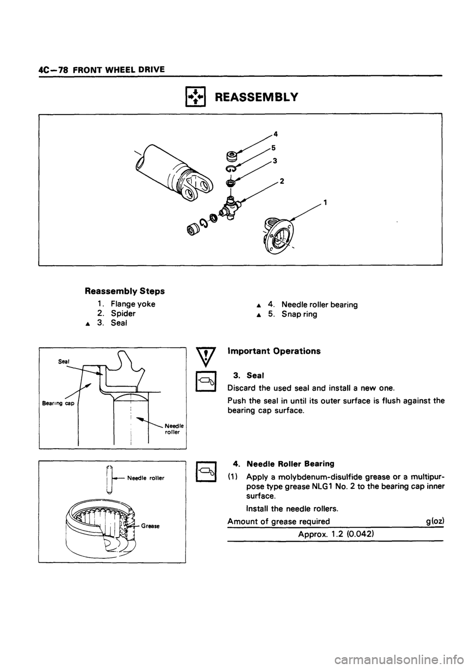 ISUZU TF SERIES 1993  Workshop Manual 