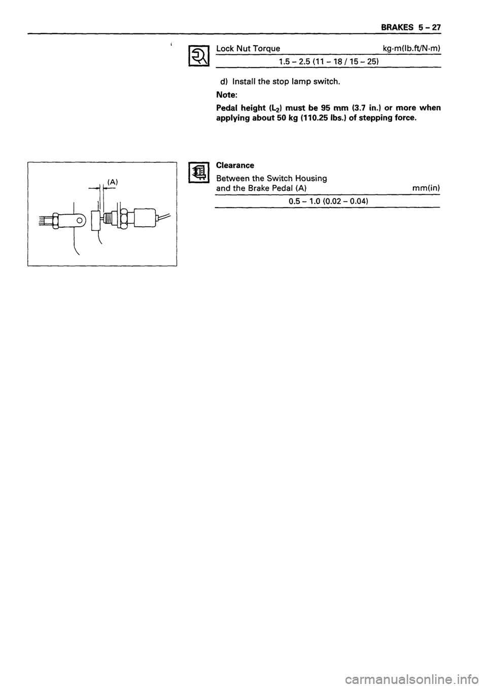 ISUZU TF SERIES 1993  Workshop Manual 