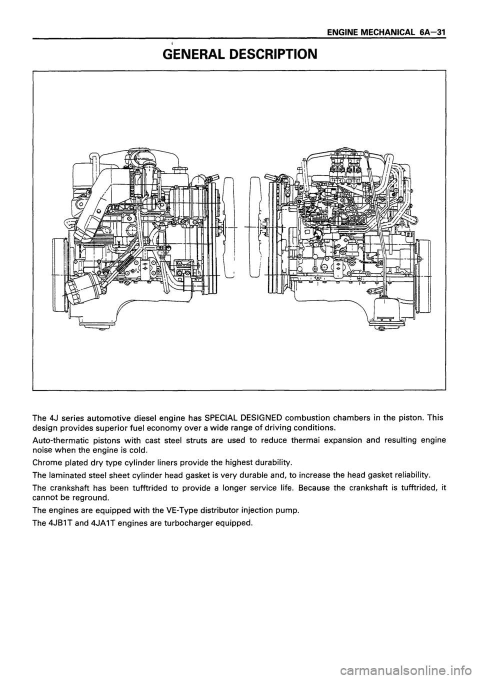 ISUZU TF SERIES 1993 Workshop Manual ISUZU TF SERIES 1993 Workshop Manual