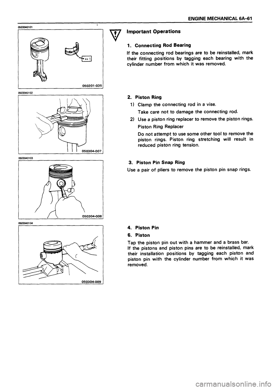 ISUZU TF SERIES 1993  Workshop Manual 