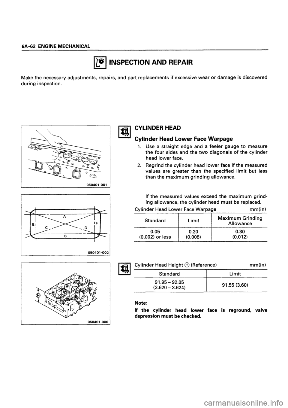 ISUZU TF SERIES 1993  Workshop Manual 