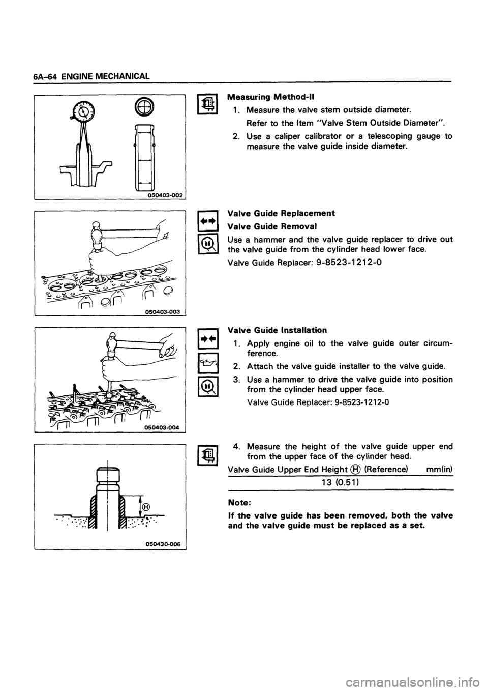 ISUZU TF SERIES 1993  Workshop Manual 