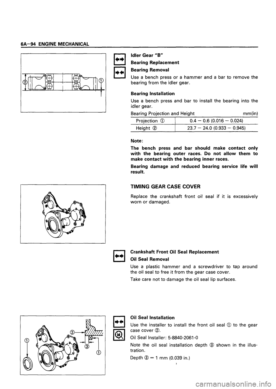 ISUZU TF SERIES 1993 Workshop Manual ISUZU TF SERIES 1993 Workshop Manual