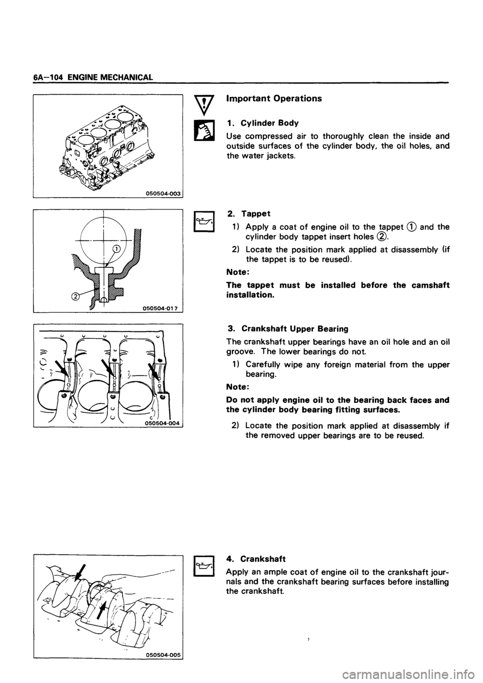 ISUZU TF SERIES 1993 Workshop Manual ISUZU TF SERIES 1993 Workshop Manual