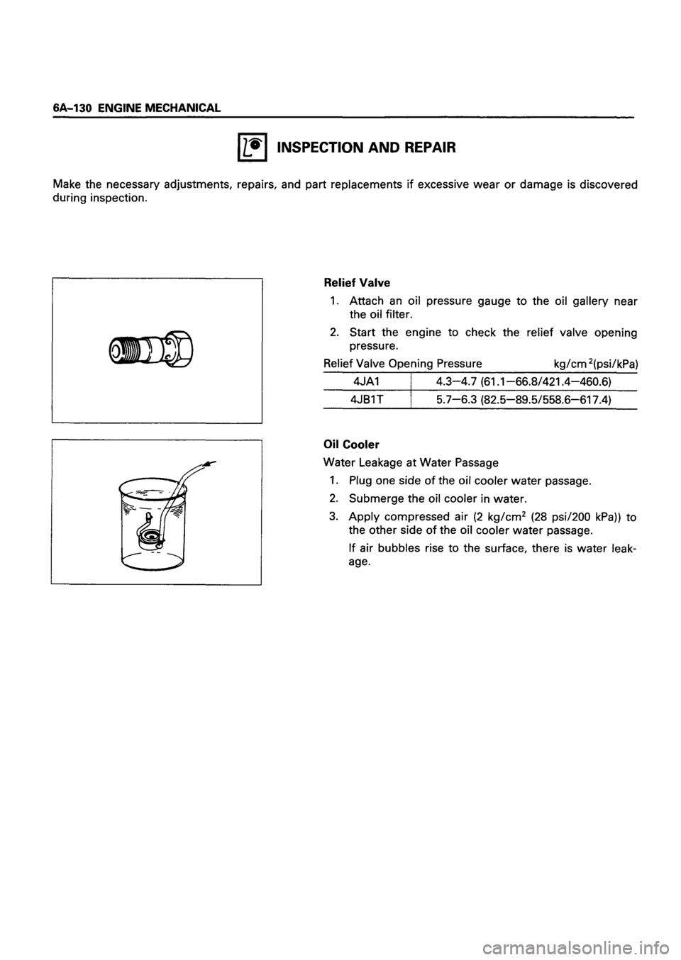 ISUZU TF SERIES 1993  Workshop Manual 